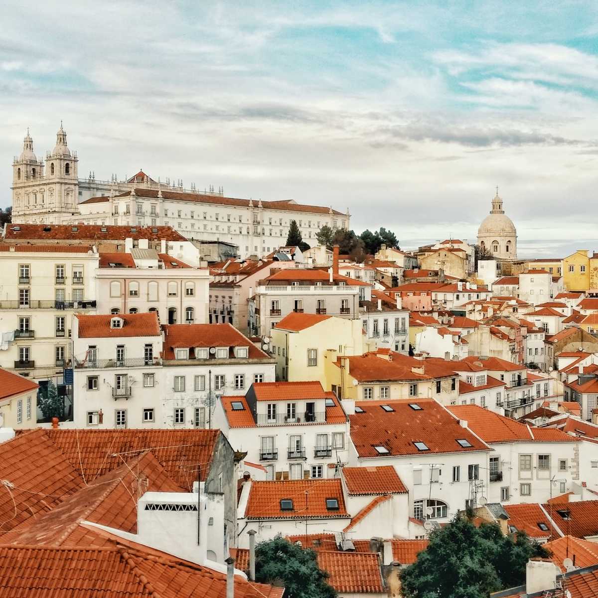 Utsikt från kundens kontor i Lissabon